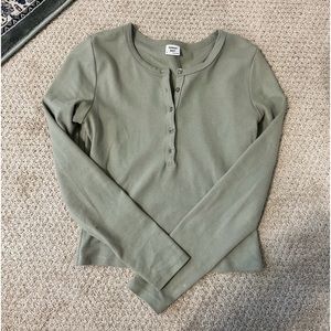 Aritzia Sunday Best Drew Henley Long Sleeve